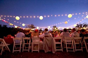 Beach outdoor wedding lightening