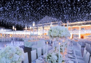 Outdoor wedding lightening