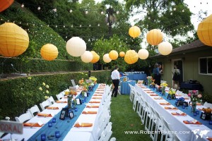 Backyard intimate wedding decoration