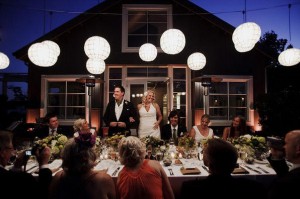 Intimate wedding reception idea