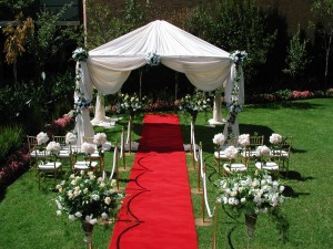 Small intimate outdoor wedding idea